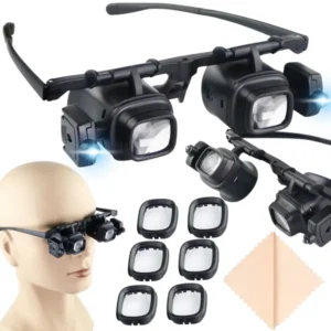 Led nagyítószemüveg 5x lencse készlet
