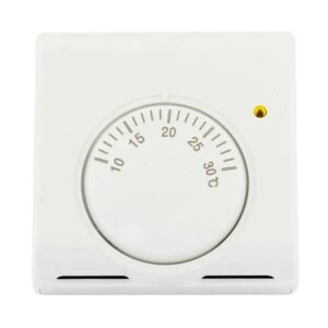 AG676 mechanikus szobatermosztát, 230 V, 10-30 °C hőmérséklet-szabályzó LED-del