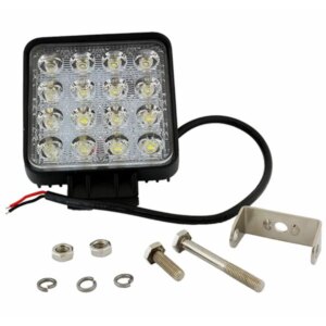 LED munkalámpa 48W 4000 lm 16×3W IP65 12–24 V hideg fehér fény