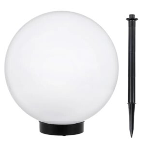 Napelemes kerti gömb lámpa 30cm - fehér led, ip44