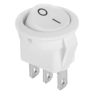 Fehér kerek billenőkapcsoló 3pin 3a 250v