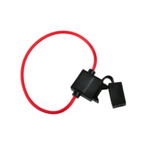 Késes biztosíték foglalat 20mm 30cm kábel 5mm