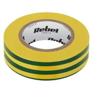 Rebel szigetelőszalag sárga-zöld 0,13mm x 19mm x 18,3m