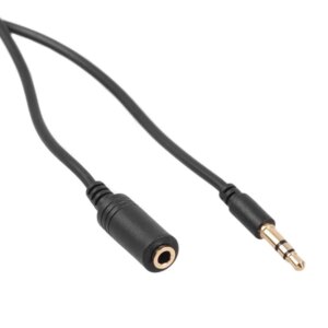 Maclean 3,5mm jack hosszabbító kábel, 5m, fekete