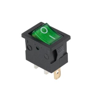 Zöld világítós kapcsoló mk1011 12v 15a