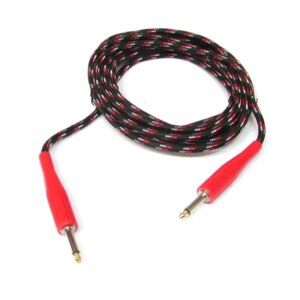 Jack kábel 6.3mm 5m mono szövetborítású