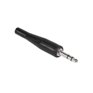 Fekete gumi 6.3mm sztereó jack dugó