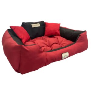Kingdog piros-fekete kutyafekhely 145x115 cm