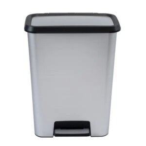 Compatta 50l inox pedálos szemetes