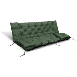 Zöld kerti párnakészlet 120x60x50cm + 2db 42x42cm párna