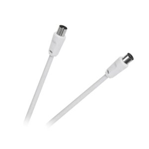 Fehér antennakábel 3m tv-hez és dvb-t-hez