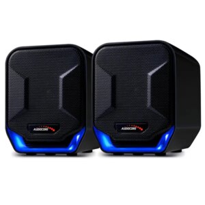 Audiocore ac865 b sztereó hangszórók 6w usb kék led