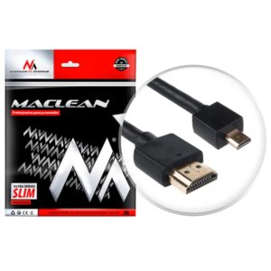 Maclean ultra-slim hdmi-microhdmi kábel 3m 4k 3d aranyozott