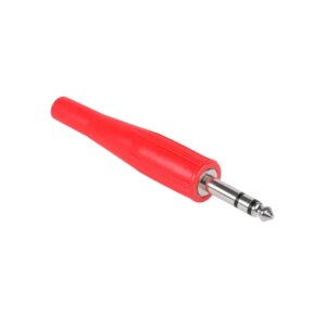 Piros 6.3mm jack dugó gumiborítással
