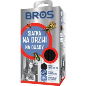 Bros rovarháló ajtóra 140x220 fekete