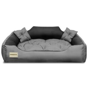Kingdog kutyafekhely 75x65cm szürke-fekete