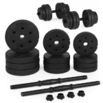 Állítható kézisúlyzó szett 2×10 kg, összesen 20 kg, csúszásgátló markolat
