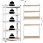 Tároló polc 180×90×30 cm horganyzott acél 5 polc 875 kg