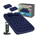 Bestway 67374 dupla velúr matrac pumpával és 2 párnával 203×152×22 cm