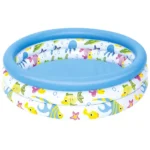 Bestway felfújható pancsoló medence, 3 gyűrűs, 102 cm, 101 l, tengeri minta