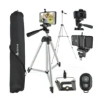 Univerzális alumínium fotó- és telefonállvány 45–133 cm, 1/4”, BT távkioldóval