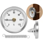 Rozsdamentes bimetál csőre szerelhető tárcsás hőmérő 0-120 °C Ø63 mm