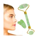 Jadeit arcmasszírozó roller 14×5 cm – fiatalító kő görgő