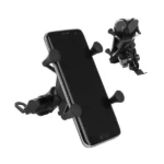 Motorkerékpár mobiltelefon tartó beépített vízálló USB töltővel, 40-85 mm