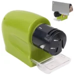 Elektromos kés- és ollóélező, 20 W, 4×AA, zöld
