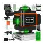 4D 16 vonalas 360° zöld lézerszintező, IP54, önbeálló, 2×1500 mAh akku