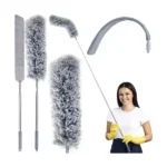 Teleszkópos portörlő kefe, 84–250 cm, 2 cserélhető fejjel, mikroszálas