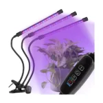 Növénynevelő LED lámpa 3 panellel, 60 LED, USB időzítő, IP54 vízálló