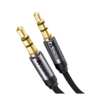 3,5 mm jack–jack sztereó audio kábel, 1,75 m, aranyozott, fonott nylon