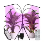Növekedést segítő 4 részes LED növénylámpa állvánnyal, 80 diódás, 14 W