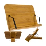 Bambusz, dönthető könyv- és tabletállvány, 21×28 cm, 6 fokozat