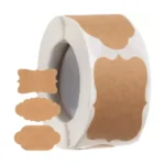 Öntapadó barna címke szett, 300 db, 3×5 cm, 3 mintával, tekercsen
