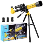 Gyerek teleszkóp 65 mm objektívvel, 20x/30x/40x nagyítás, állvánnyal