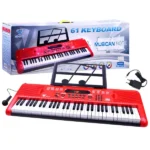 SD-6118 piros 61 billentyűs szintetizátor mikrofonnal USB/MP3