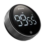 Digitális LED konyhai időzítő, mágneses, fekete, 0-99:55 perc