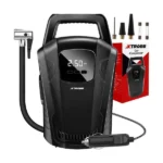 Autós kompresszor 12V, 150 PSI, LCD kijelző, LED lámpa, 3 fúvóka