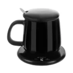Elektromos bögremelegítő szett fekete, 400 ml kerámia bögrével, 40-60 °C