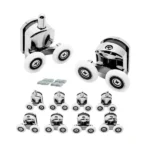 Zuhanykabin görgő készlet, 8 db, 23 mm, csapágyas, 4-6 mm üveghez
