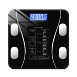Okos LCD fürdőszobai mérleg 8-az-1-ben analitikus, Bluetooth, 180 kg, fekete