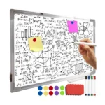 Mágneses törölhető fehértábla 60×40 cm, tartozék markerek+mágnesek
