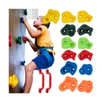 Gyermek mászókő készlet, 15 db, színes PP, UV-álló, 150 kg teher