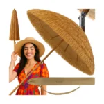 Hawaii stílusú napernyő 170 cm, állítható 105-185 cm, bézs huzattal