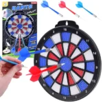 Műanyag darts tábla 18,5 cm átmérővel, 3 összecsukható nyíllal