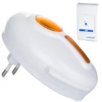 Vezeték nélküli ajtócsengő 230 V vevővel, 150 m hatótáv, LED, 32 dallam