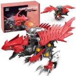 Összeépíthető mozgó raptor dinoszaurusz modell, AAA elemes ZA437