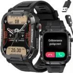 Férfi okosóra 1,85'' TFT HD kijelzővel, Bluetooth hívás, IP67, fekete